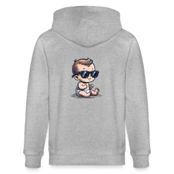 baby sonnenbrille - Stanley/Stella Unisex Bio-Kapuzenjacke CULTIVATOR  - Grau meliert - Hinten - Luana (180cm)