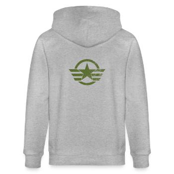 T-shirt militaire - Veste à capuche bio CULTIVATOR Stanley/Stella Unisexe - gris chiné - Dos - Luana (180cm)
