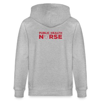 Public Service Nurse - Stanley/Stella CULTIVATOR  Unisex Organic Hooded Jacket - heather grey - Back - Luana (180cm)