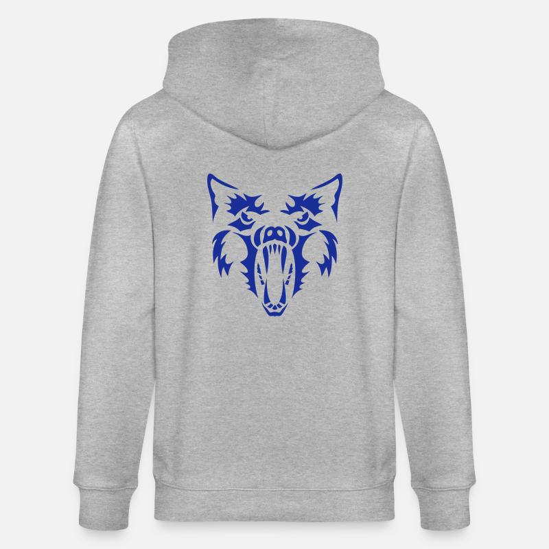 Wolf Werwolf Werwolf 3 - Stanley/Stella Unisex Bio-Kapuzenjacke CULTIVATOR  - Grau meliert