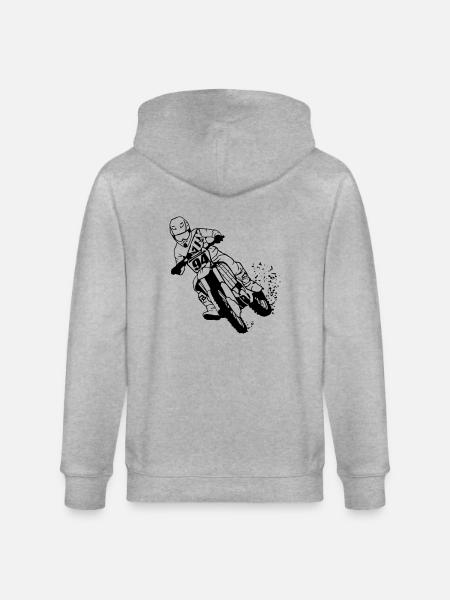 Moto Cross - Stanley/Stella Unisex Bio-Kapuzenjacke CULTIVATOR - Grau meliert