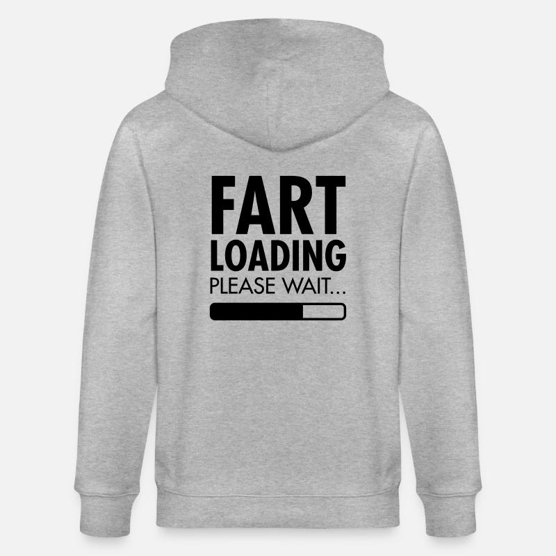 Fart Loading - Please Wait - Veste à capuche bio CULTIVATOR Stanley/Stella Unisexe - gris chiné
