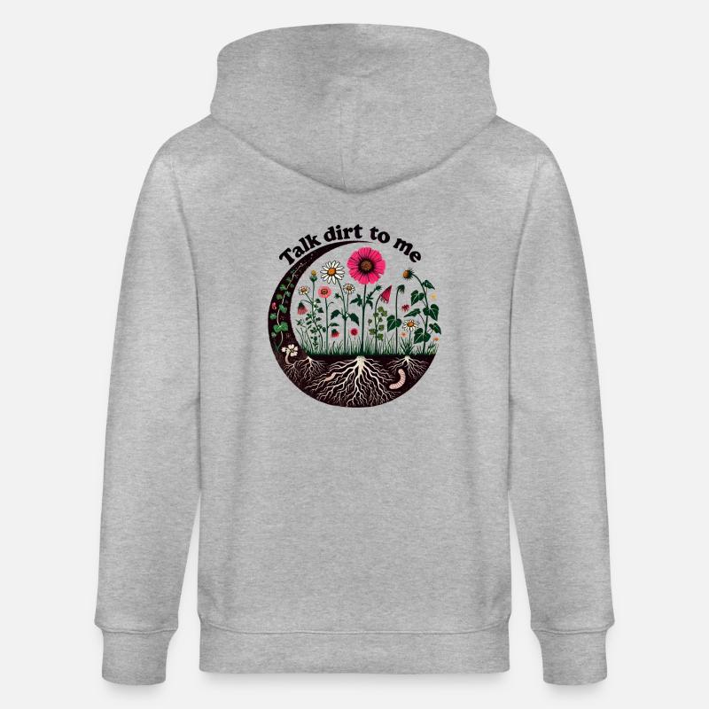 Sprich Dreck mit mir - Stanley/Stella Unisex Bio-Kapuzenjacke CULTIVATOR  - Grau meliert