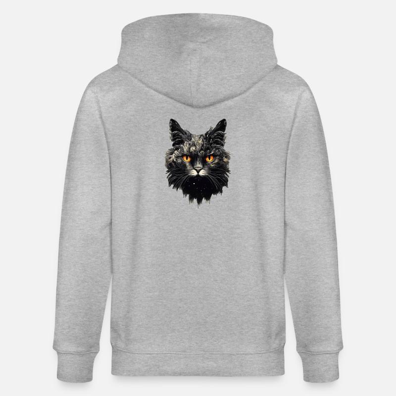 Chat - Veste à capuche bio CULTIVATOR Stanley/Stella Unisexe - gris chiné