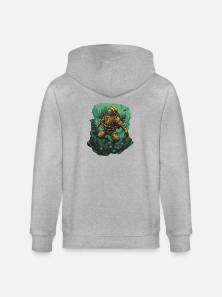 Plongeur - Veste à capuche bio CULTIVATOR Stanley/Stella Unisexe - gris chiné