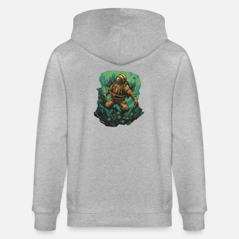 Plongeur - Veste à capuche bio CULTIVATOR Stanley/Stella Unisexe - gris chiné