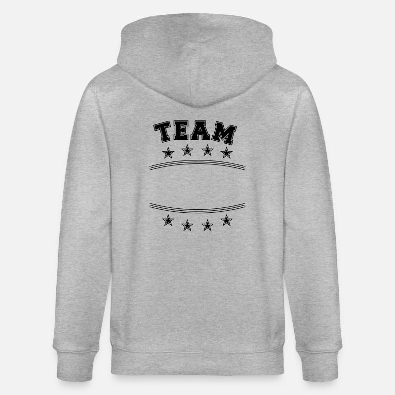 Name Text Rahmen - Stanley/Stella Unisex Bio-Kapuzenjacke CULTIVATOR  - Grau meliert