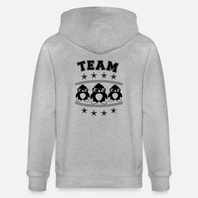 Équipe Pingouins Amis - Veste à capuche bio CULTIVATOR Stanley/Stella Unisexe - gris chiné