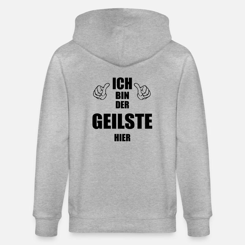der geilste hier - Stanley/Stella Unisex Bio-Kapuzenjacke CULTIVATOR  - Grau meliert
