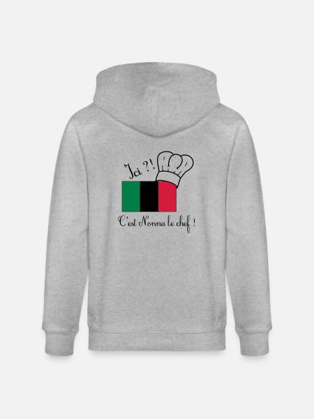 Nonna le chef - Veste à capuche bio CULTIVATOR Stanley/Stella Unisexe - gris chiné