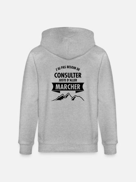 Consulter Marcher - Stanley/Stella CULTIVATOR  Unisex Organic Hooded Jacket - heather grey