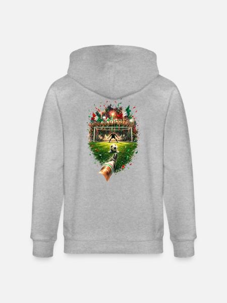 Italienischer Torjubel im Stadion - Stanley/Stella Unisex Bio-Kapuzenjacke CULTIVATOR - Grau meliert