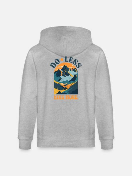 Do Less Hike More Wandershirt Natur Affirmationen - Stanley/Stella Unisex Bio-Kapuzenjacke CULTIVATOR  - Grau meliert