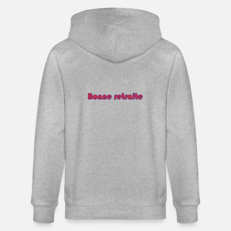 RETRAITE. RETRAITE. RETRAITEE. RETRAITE - Veste à capuche bio CULTIVATOR Stanley/Stella Unisexe - gris chiné