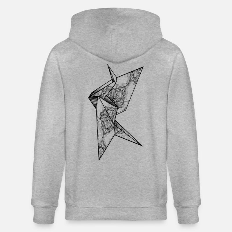 Wahnsinniger Kranich - Stanley/Stella Unisex Bio-Kapuzenjacke CULTIVATOR  - Grau meliert