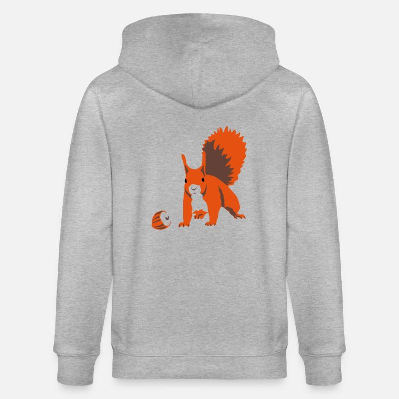 Eichhoernchen - Stanley/Stella Unisex Bio-Kapuzenjacke CULTIVATOR  - Grau meliert