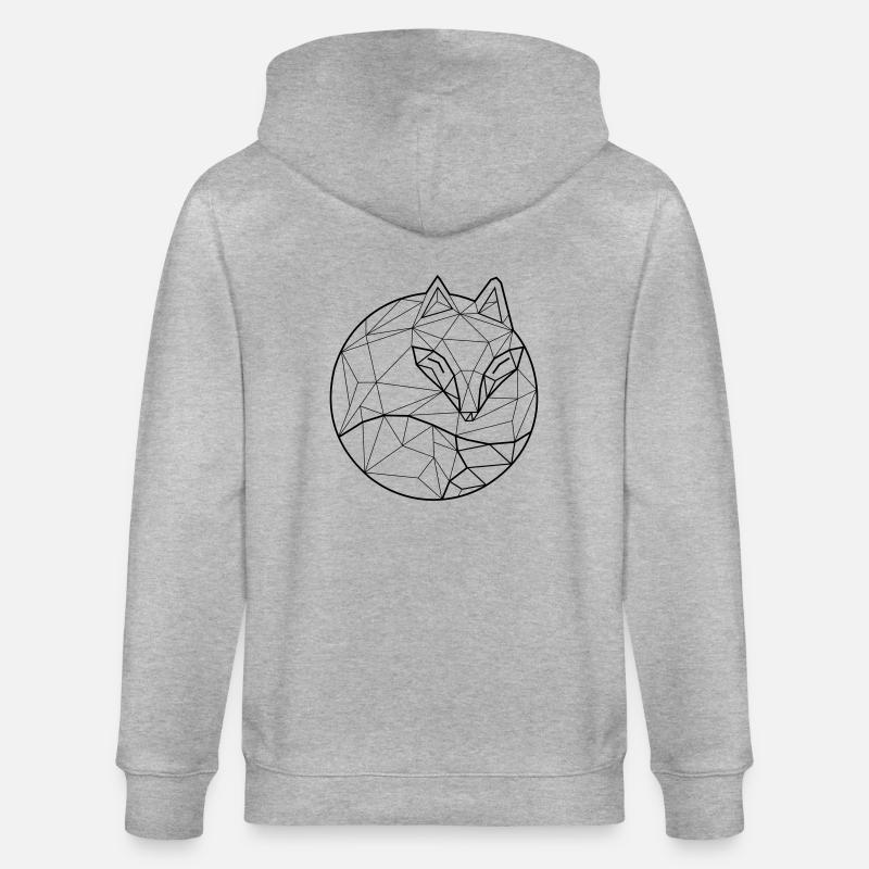 Fox Graph - Veste à capuche bio CULTIVATOR Stanley/Stella Unisexe - gris chiné