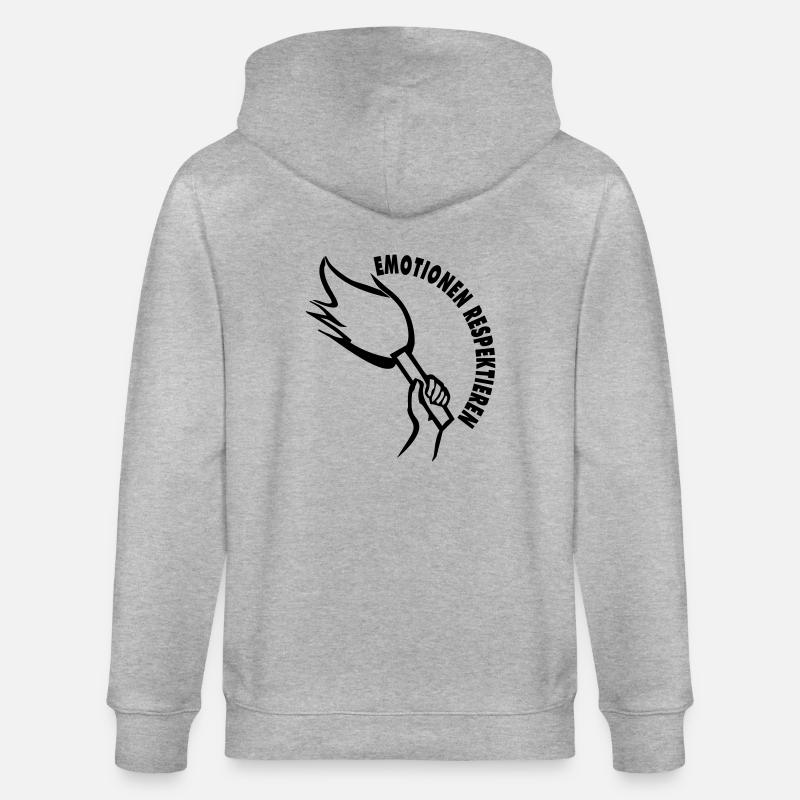 pyro_emotionen - Stanley/Stella Unisex Bio-Kapuzenjacke CULTIVATOR  - Grau meliert