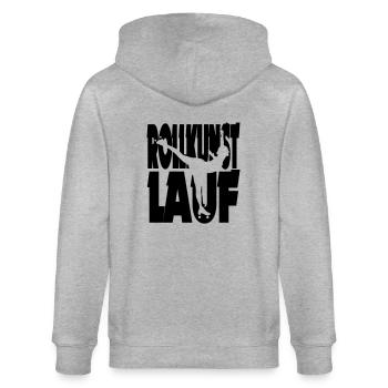 Rollkunstlauf Schnitt 1 - Stanley/Stella Unisex Bio-Kapuzenjacke CULTIVATOR  - Grau meliert - Hinten - Luana (180cm)