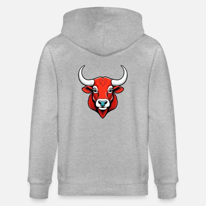 Mächtiger Stiergeist - Stanley/Stella Unisex Bio-Kapuzenjacke CULTIVATOR  - Grau meliert