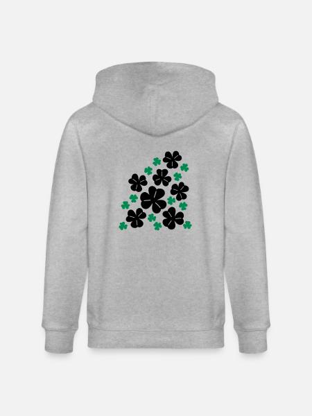 Trèfles - Veste à capuche bio CULTIVATOR Stanley/Stella Unisexe - gris chiné