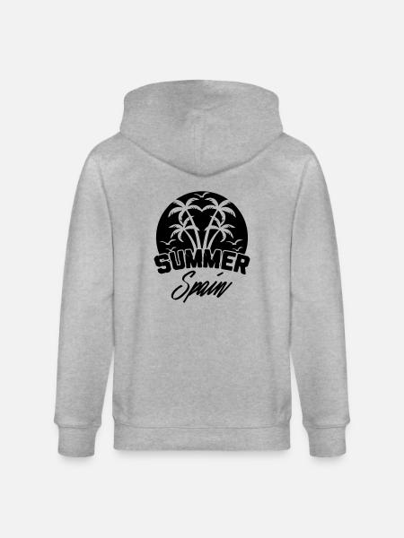 summer spain - Stanley/Stella Unisex Bio-Kapuzenjacke CULTIVATOR - Grau meliert