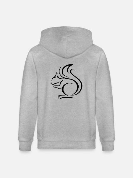 Eichhörnchen - Stanley/Stella Unisex Bio-Kapuzenjacke CULTIVATOR  - Grau meliert