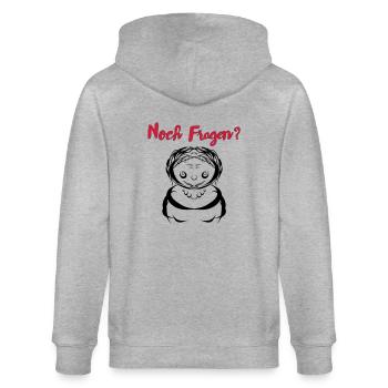 Noch Fragen? - Stanley/Stella Unisex Bio-Kapuzenjacke CULTIVATOR  - Grau meliert - Hinten - Luana (180cm)