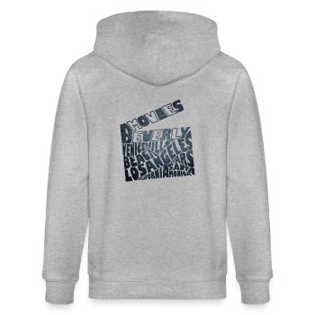 Los Angeles - Stanley/Stella Unisex Bio-Kapuzenjacke CULTIVATOR  - Grau meliert - Hinten - Luana (180cm)