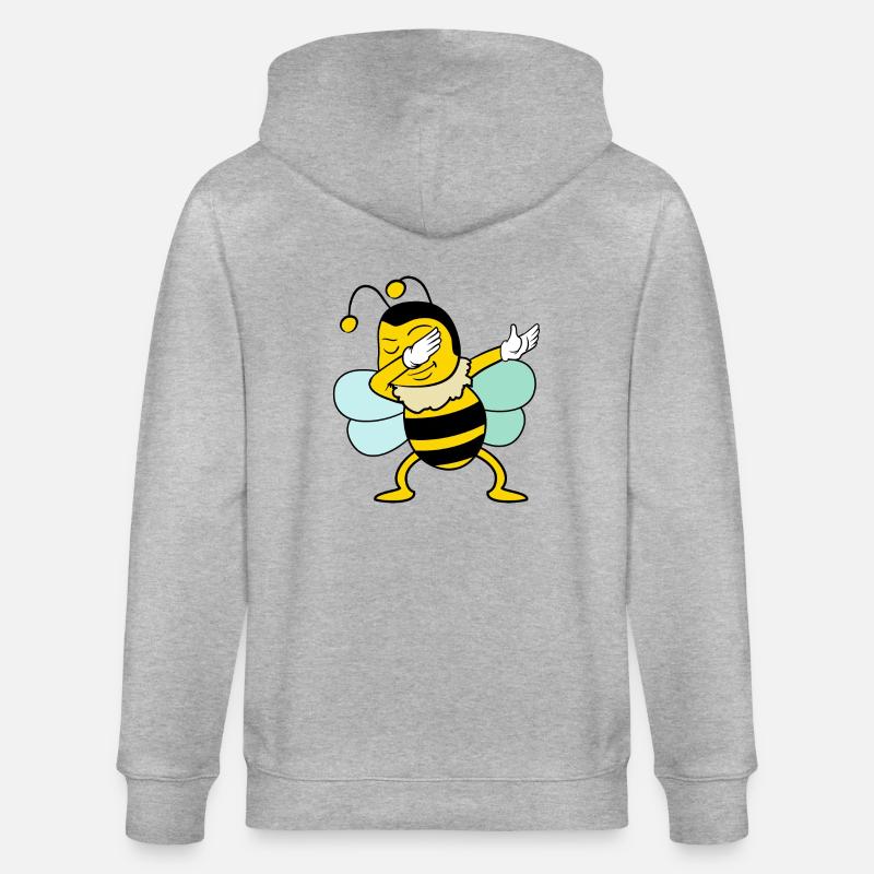 Dabbing Dab Bee - Veste à capuche bio CULTIVATOR Stanley/Stella Unisexe - gris chiné
