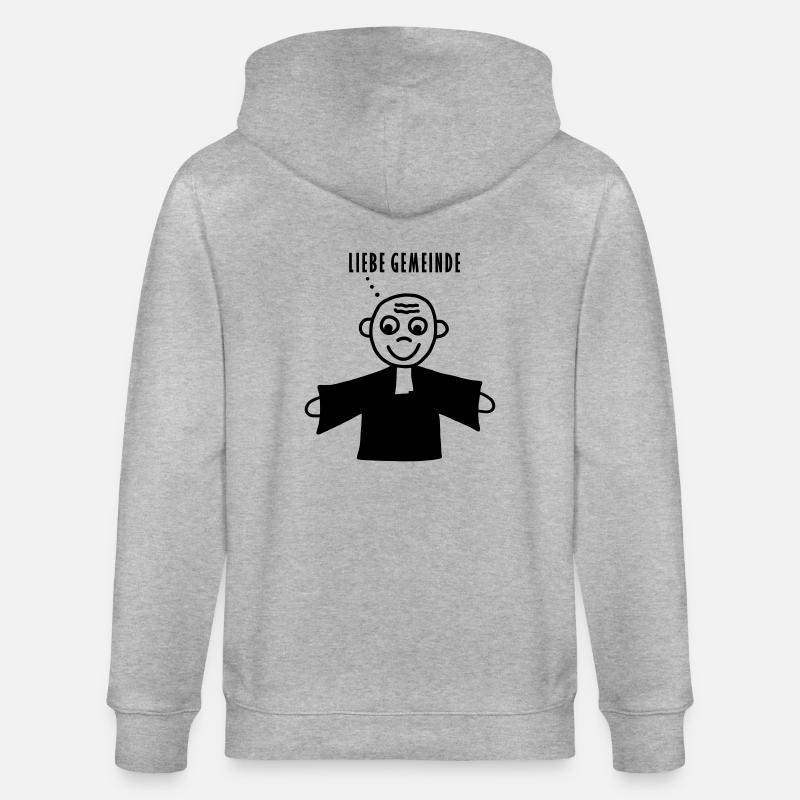 Liebe Gemeinde - Stanley/Stella Unisex Bio-Kapuzenjacke CULTIVATOR  - Grau meliert