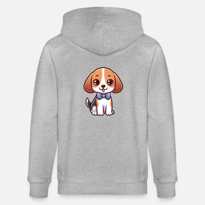 Mignon petit Beagle - Veste à capuche bio CULTIVATOR Stanley/Stella Unisexe - gris chiné