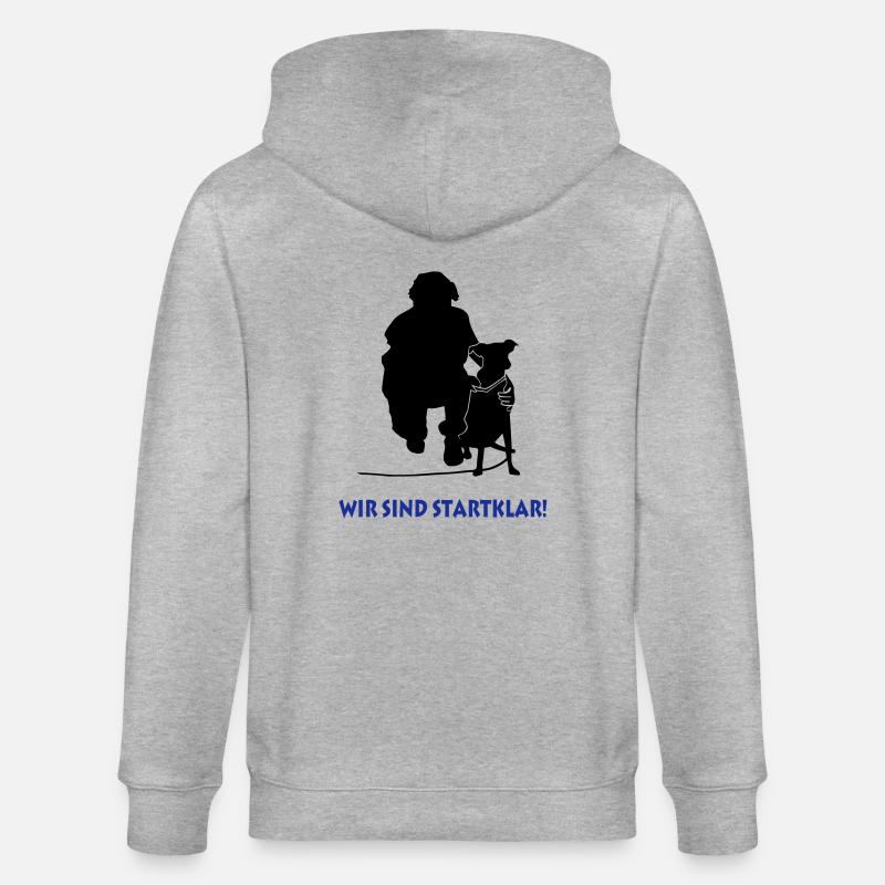 Hund am Ansatz - Stanley/Stella Unisex Bio-Kapuzenjacke CULTIVATOR  - Grau meliert