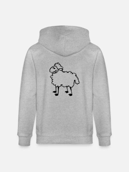 Sheep - Stanley/Stella CULTIVATOR  Unisex Organic Hooded Jacket - heather grey