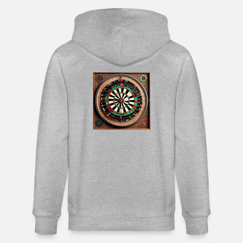 Anatomie einer Dartscheibe - Stanley/Stella Unisex Bio-Kapuzenjacke CULTIVATOR  - Grau meliert
