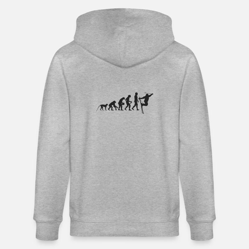 Ski Evolution - Stanley/Stella Unisex Bio-Kapuzenjacke CULTIVATOR  - Grau meliert