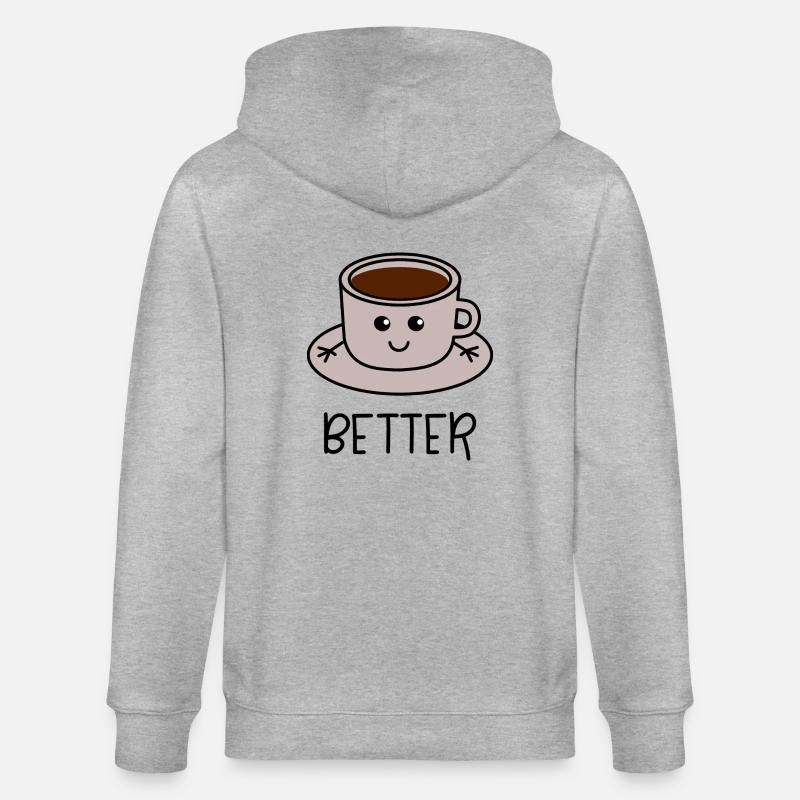 Better Together Partnerlook (Part1) Kaffee - Stanley/Stella Unisex Bio-Kapuzenjacke CULTIVATOR  - Grau meliert