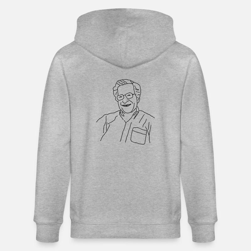 Noam Chomsky - Veste à capuche bio CULTIVATOR Stanley/Stella Unisexe - gris chiné