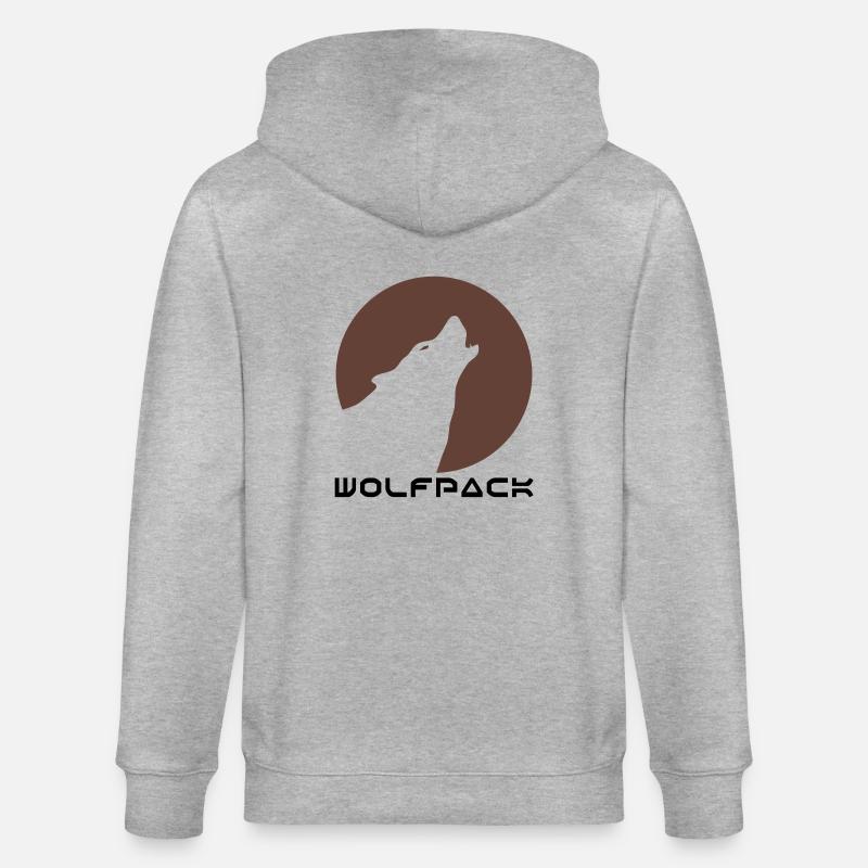 wolfpack_1 - Stanley/Stella Unisex Bio-Kapuzenjacke CULTIVATOR  - Grau meliert