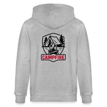 Campfire Camping Tent - Stanley/Stella CULTIVATOR  Unisex Organic Hooded Jacket - heather grey - Back - Luana (180cm)