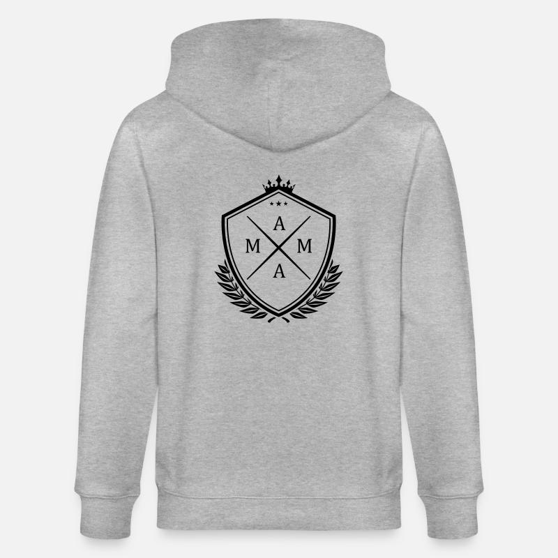 mama wappen - Stanley/Stella Unisex Bio-Kapuzenjacke CULTIVATOR  - Grau meliert