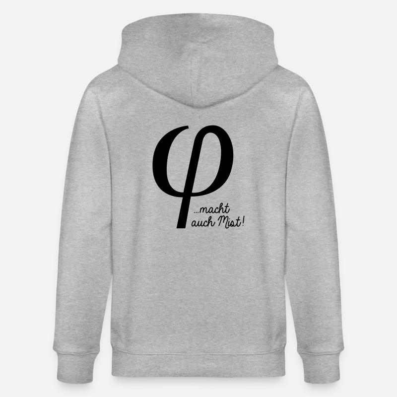 klein phi macht auch Mist - Veste à capuche bio CULTIVATOR Stanley/Stella Unisexe - gris chiné
