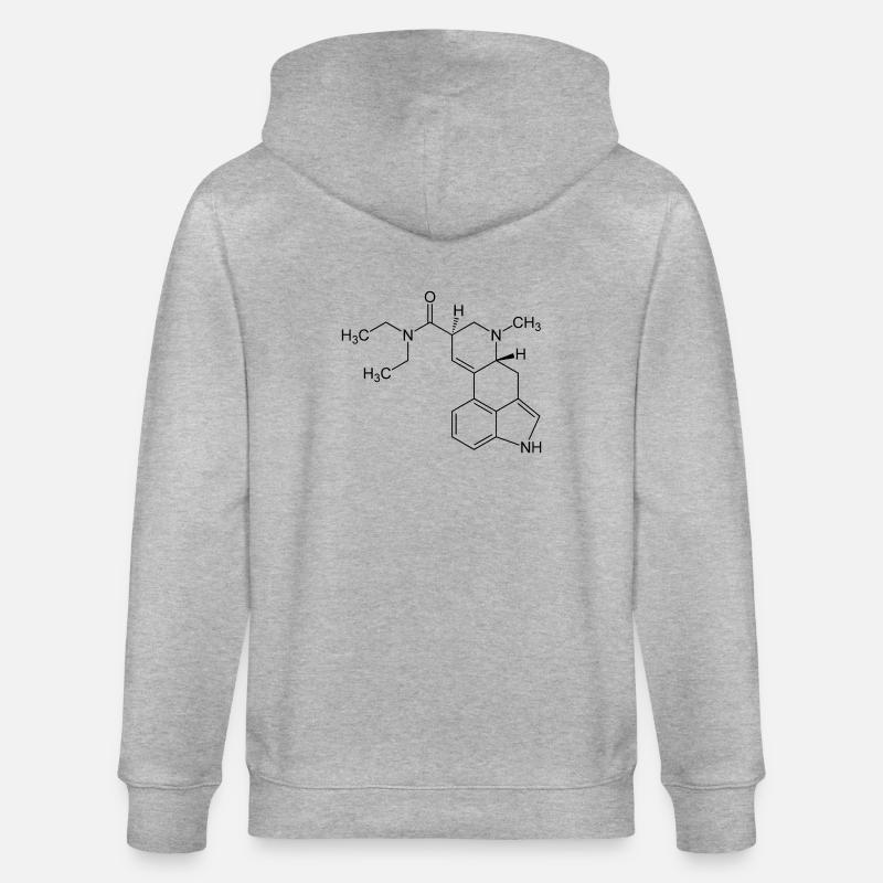 LSD Molekül - Stanley/Stella Unisex Bio-Kapuzenjacke CULTIVATOR  - Grau meliert