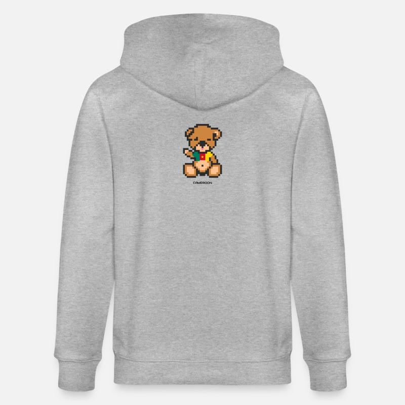 Pixel Bear Cameroon - Veste à capuche bio CULTIVATOR Stanley/Stella Unisexe - gris chiné