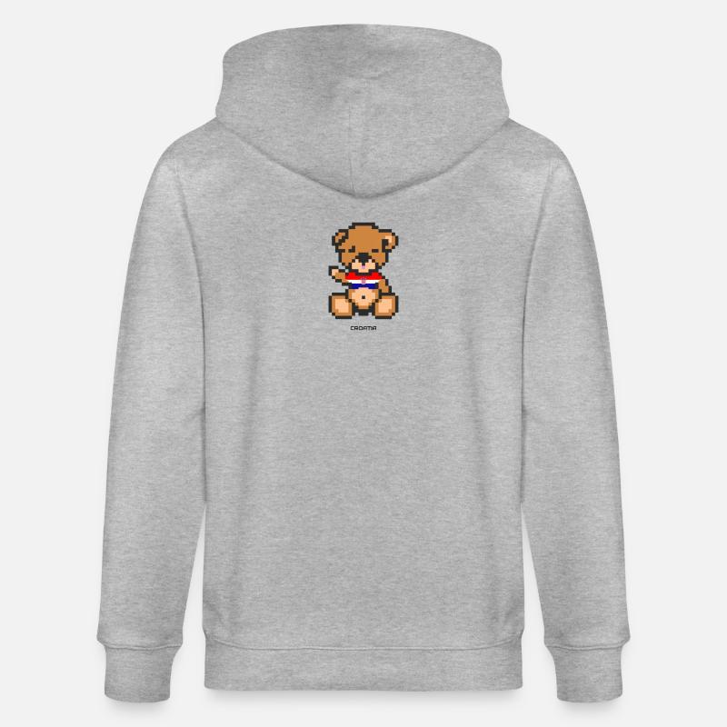 Pixel Bear Croatia - Veste à capuche bio CULTIVATOR Stanley/Stella Unisexe - gris chiné