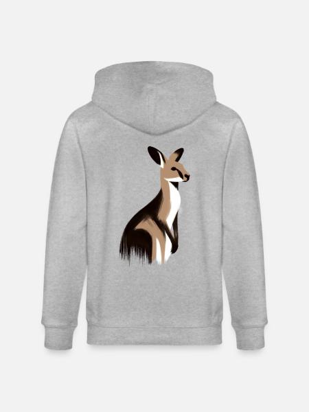 kangaroo - Stanley/Stella CULTIVATOR Unisex Organic Hooded Jacket - heather grey