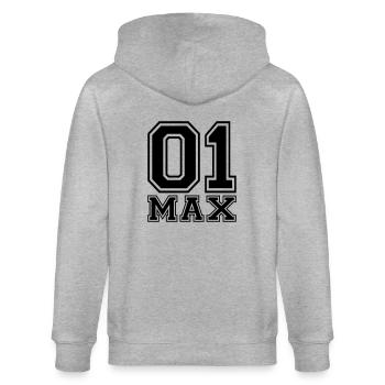 Max - Name - Stanley/Stella CULTIVATOR  Unisex Organic Hooded Jacket - heather grey - Back - Luana (180cm)