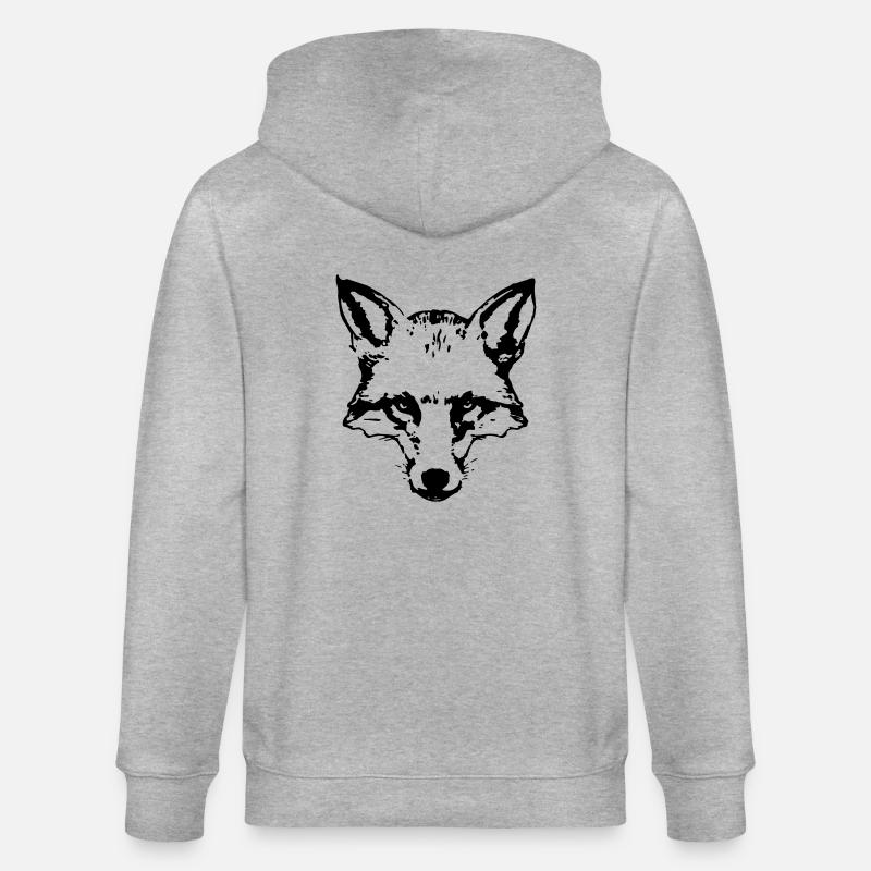 fox_head - Veste à capuche bio CULTIVATOR Stanley/Stella Unisexe - gris chiné
