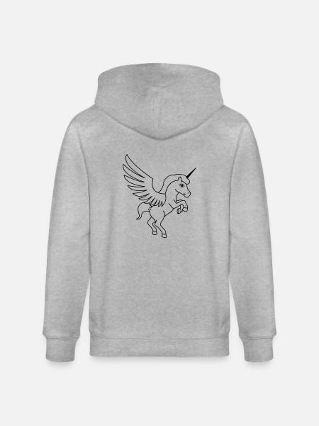 einhorn_maerchen_01 - Veste à capuche bio CULTIVATOR Stanley/Stella Unisexe - gris chiné