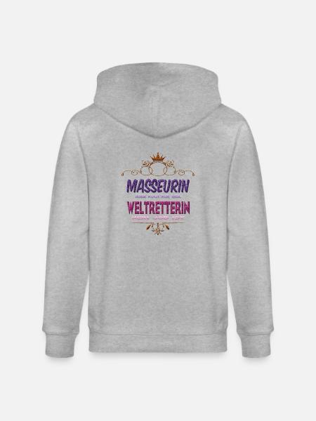 Masseurin Weltretterin - Stanley/Stella Unisex Bio-Kapuzenjacke CULTIVATOR - Grau meliert